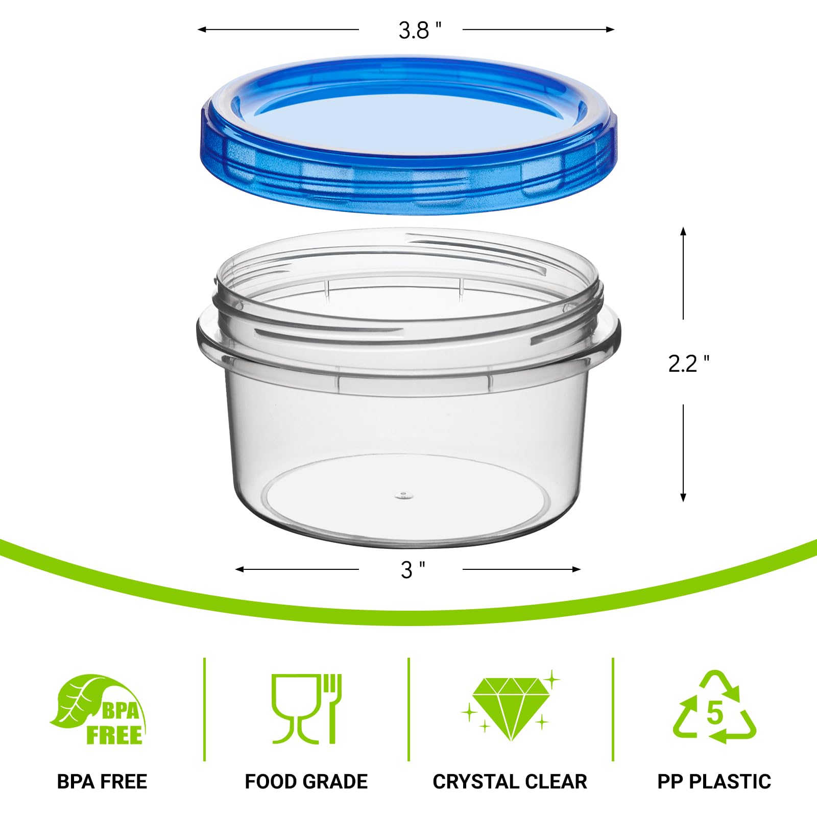 Soelomu 10-pack meal prep containers in crystal clear plastic for organized lunches.