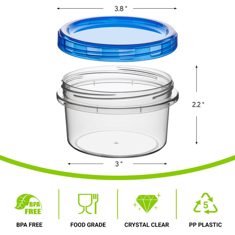Soelomu 10-pack meal prep containers in crystal clear plastic for organized lunches.