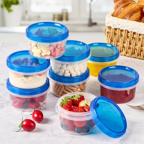 Soelomu microwave and dishwasher safe 8 oz containers for quick reheats.