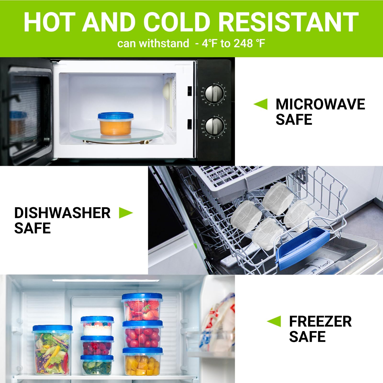 Soelomu stackable food storage containers save kitchen space and simplify organization.