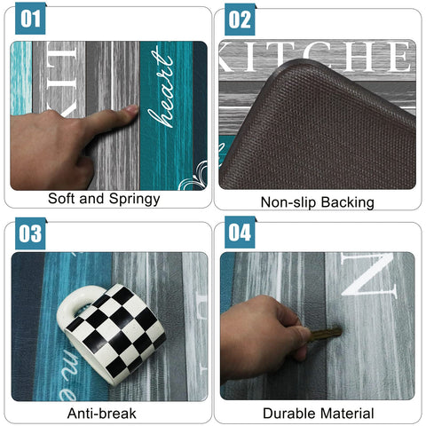 Sofort non-slip backing keeps mat in place during busy tasks