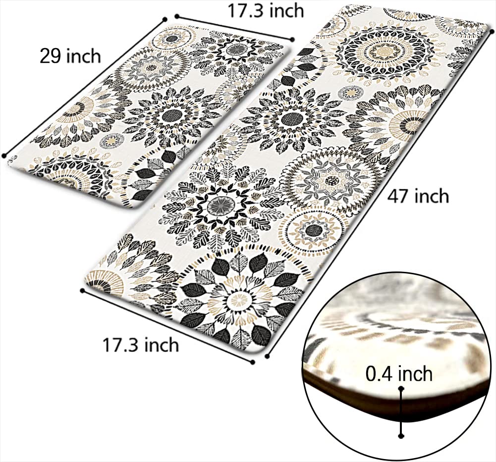 Sofort mat non-slip backing keeps the rug in place on slick floors.