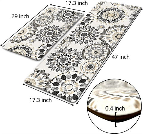 Sofort mat non-slip backing keeps the rug in place on slick floors.