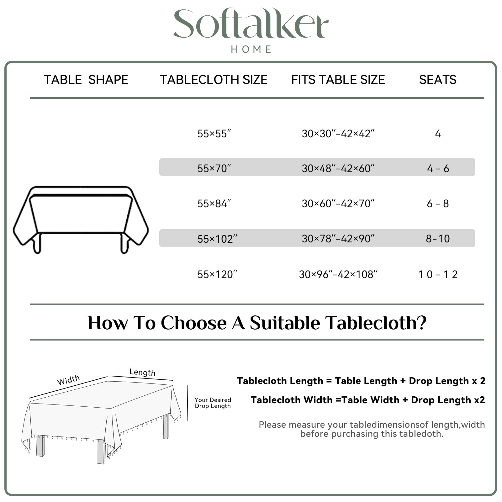Softalker outdoor-ready tablecloth protects surfaces during gatherings.