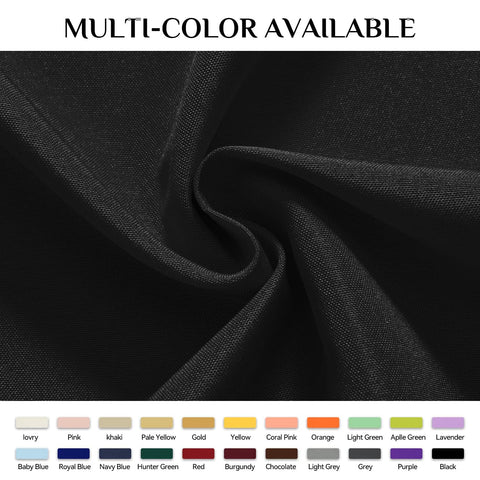 Softalker rectangle tablecloth black color complements many decors and occasions