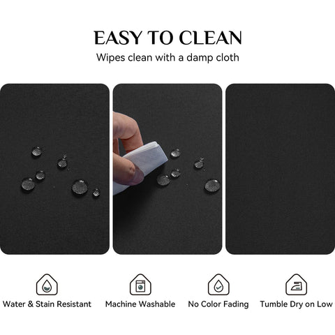 Softalker rectangle tablecloth in black suitable for dining and cafes