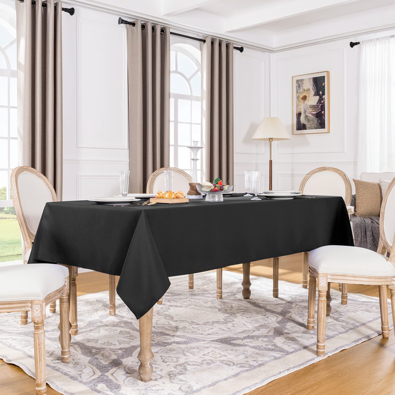 Softalker rectangle tablecloth fade-resistant finish guards against sun fading in bright rooms