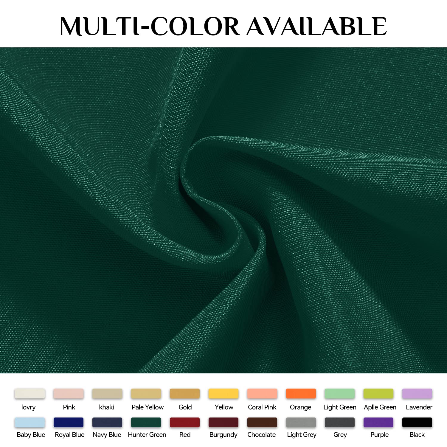 Softalker rectangle tablecloth green close-up fabric texture and color detail.