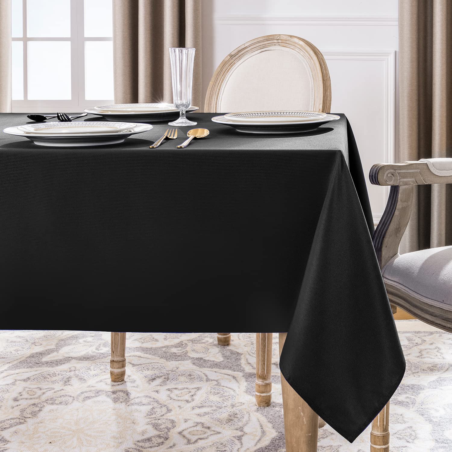 Softalker rectangle tablecloth wrinkle-free fabric for a neat presentation after ironing