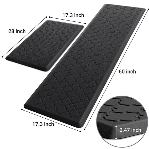 SoftDuo two-piece anti-fatigue mats, side texture view highlights durable surface for standing tasks