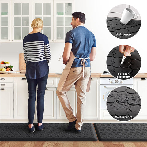SoftDuo kitchen mats arranged in a kitchen setup for versatile use