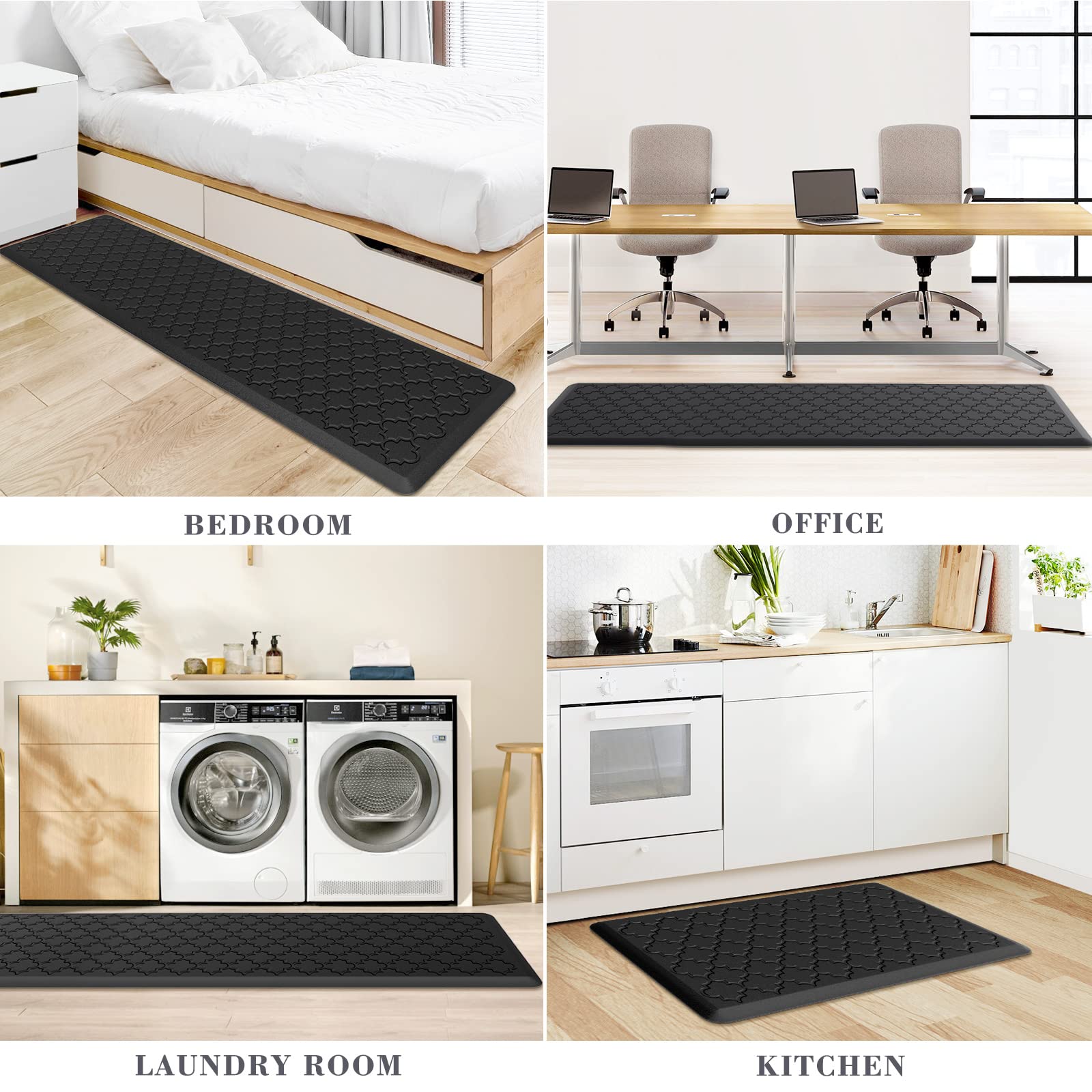 SoftDuo kitchen mat near sink area demonstrating ergonomic standing comfort