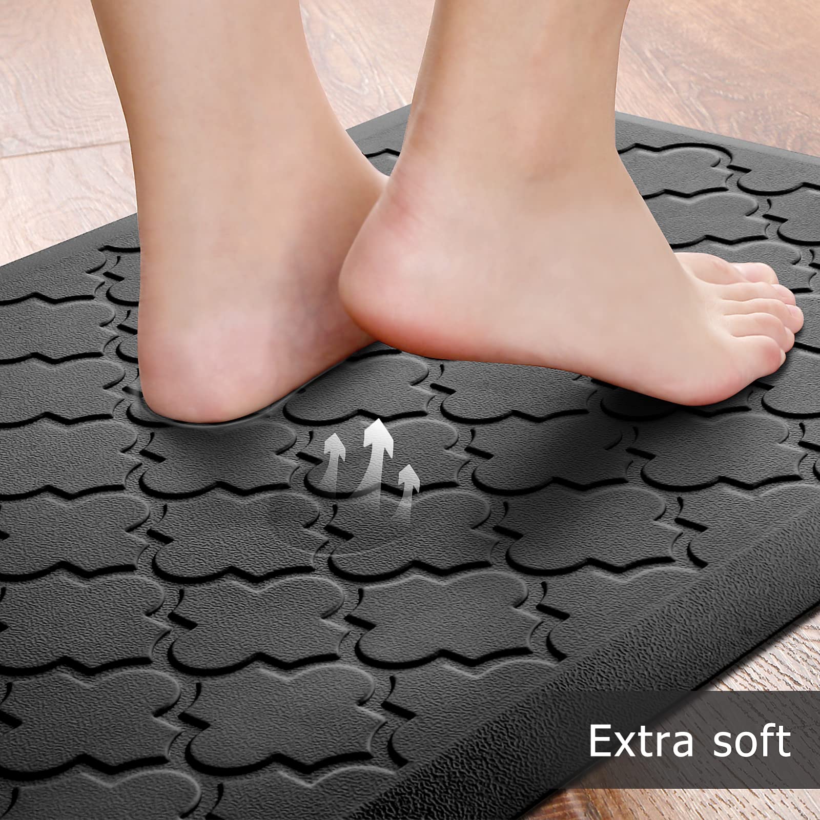 SoftDuo kitchen mat embossed texture top for easy cleaning and grip