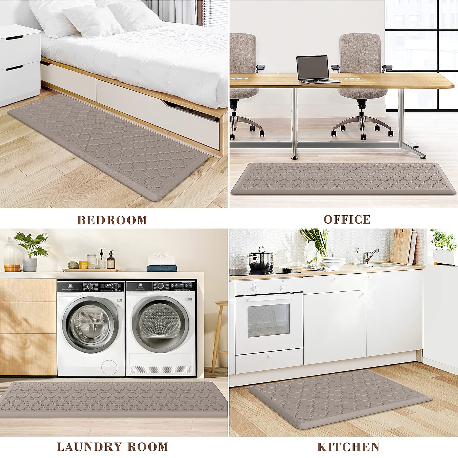 SoftDuo Kitchen Mat front of sink area protects floors and stays in place