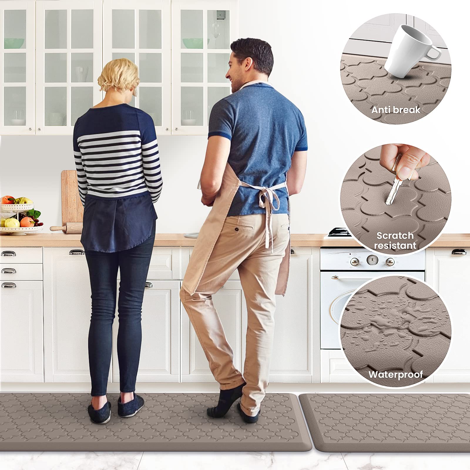 SoftDuo Kitchen Mat ideal for laundry room use, reducing fatigue near washer and dryer