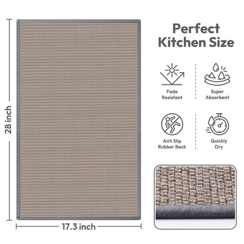 SoftDuo kitchen mat with rubber backing; provides secure, slip-free footing.