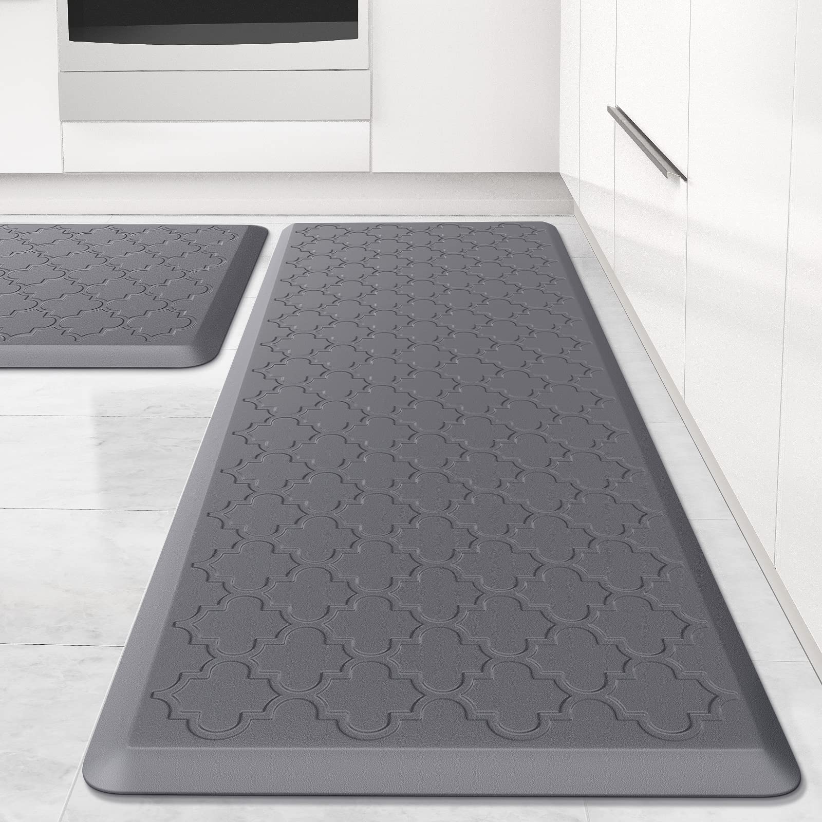SoftDuo kitchen mat two-piece set offers cushioned comfort for prolonged standing.