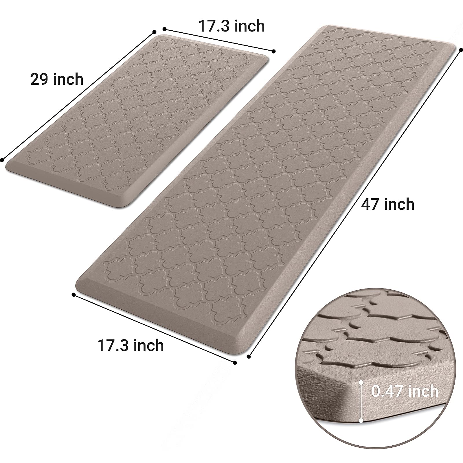 SoftDuo Kitchen Mat waterproof-durable cover resists spills and stains