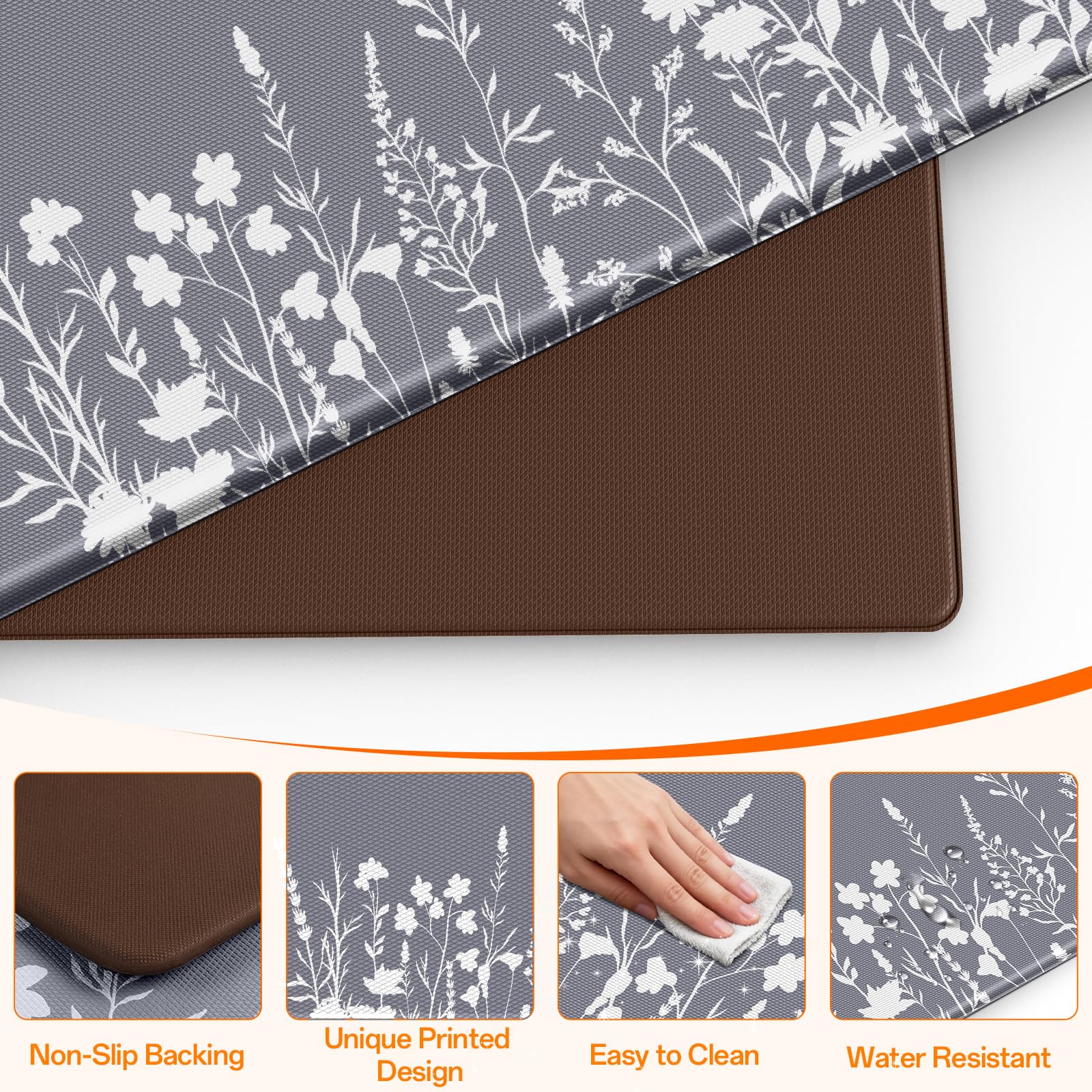SofterCharm water-resistant finish demonstrating easy wipe-clean spill protection.