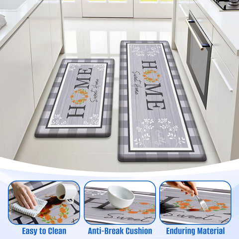 SofterCharm kitchen rug easy-clean design keeps feet comfy daily
