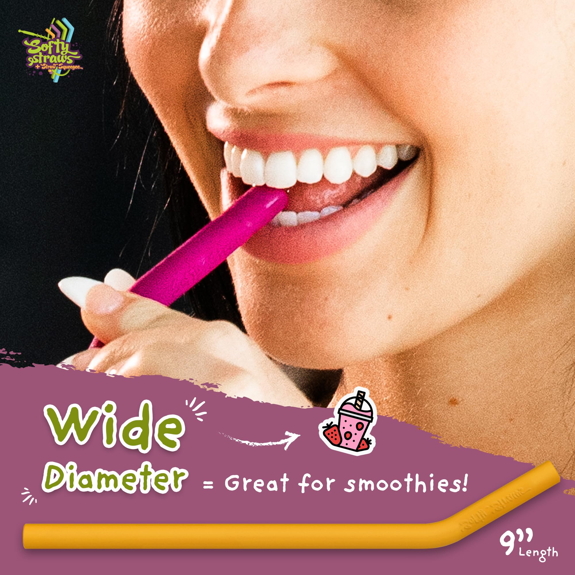 Softy Straws dishwasher-safe straw, easy cleaning in home dishwashers.
