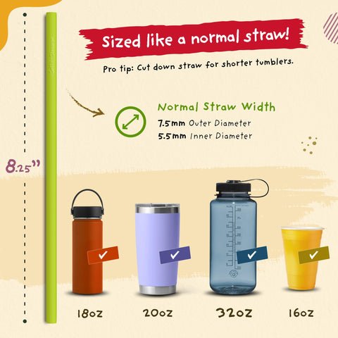 Softy Straws non-teeth-chipping safety supports gentle chewing