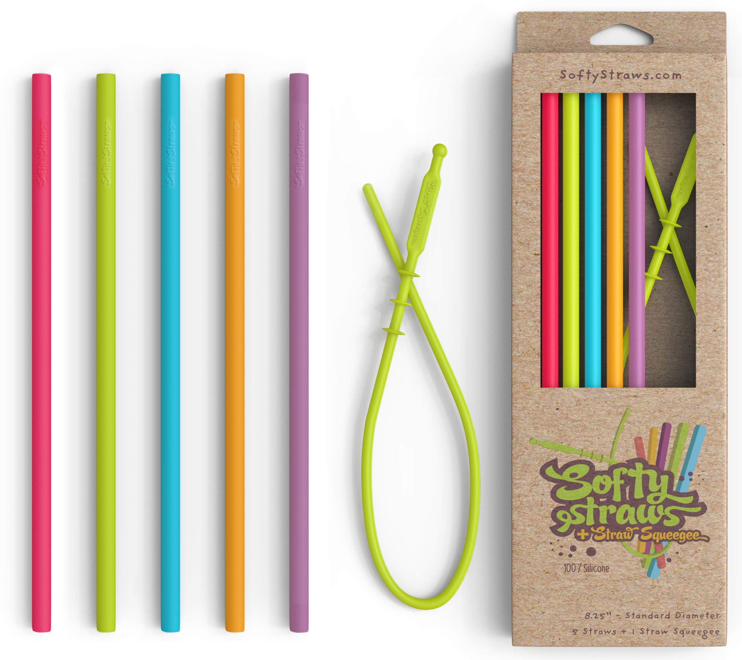 Softy Straws silicone straw with slender design for easy sipping in a tumbler