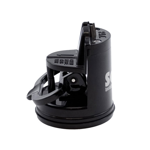 Close-up of sharpening slots in the SOG Countertop Sharpener showing precision engineering.
