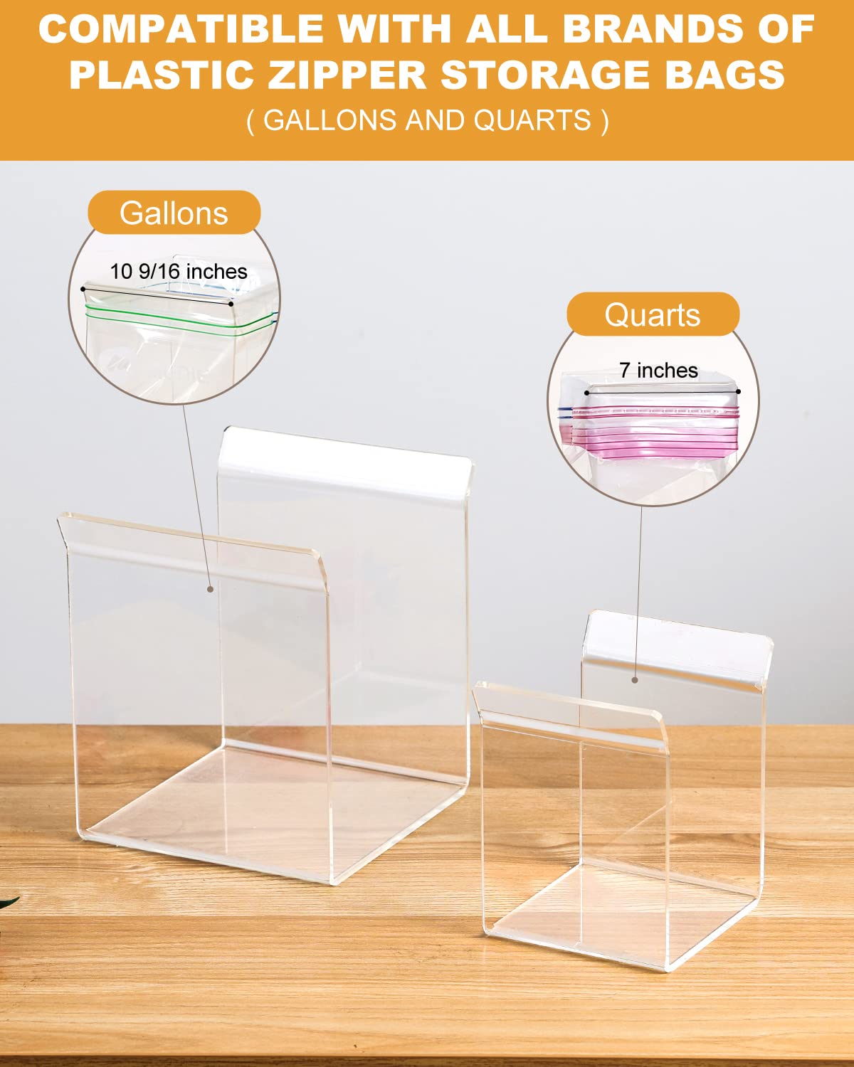 SOGUAOLO clear acrylic bag holder showcases durable easy-to-clean design