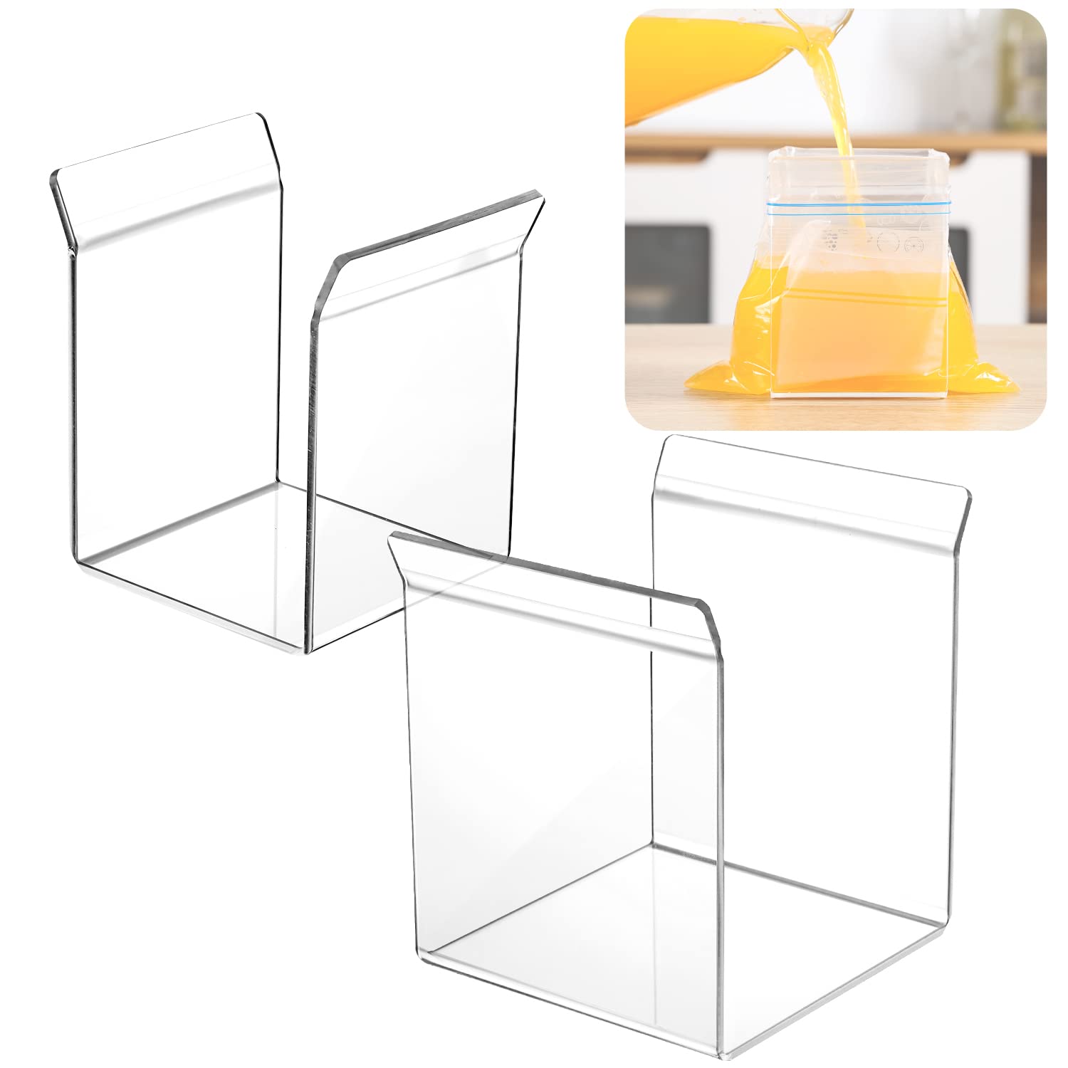 SOGUAOLO Ziplock Bag Holder with hands-free filling for mess-free prep