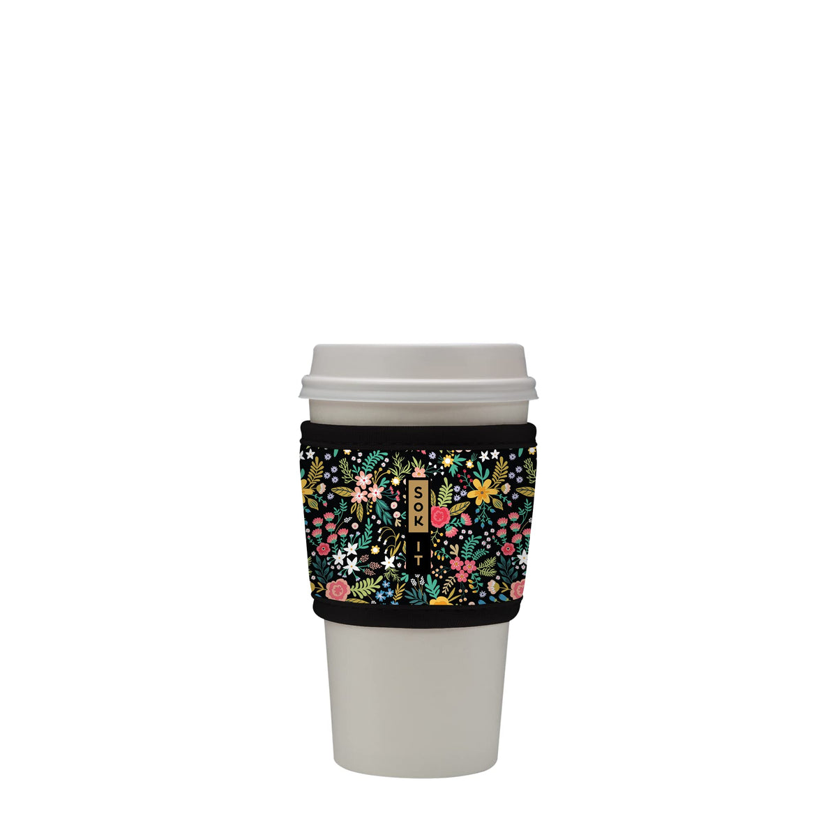 Sok It HotSok sleeve, top view, grips hot coffee comfortably.