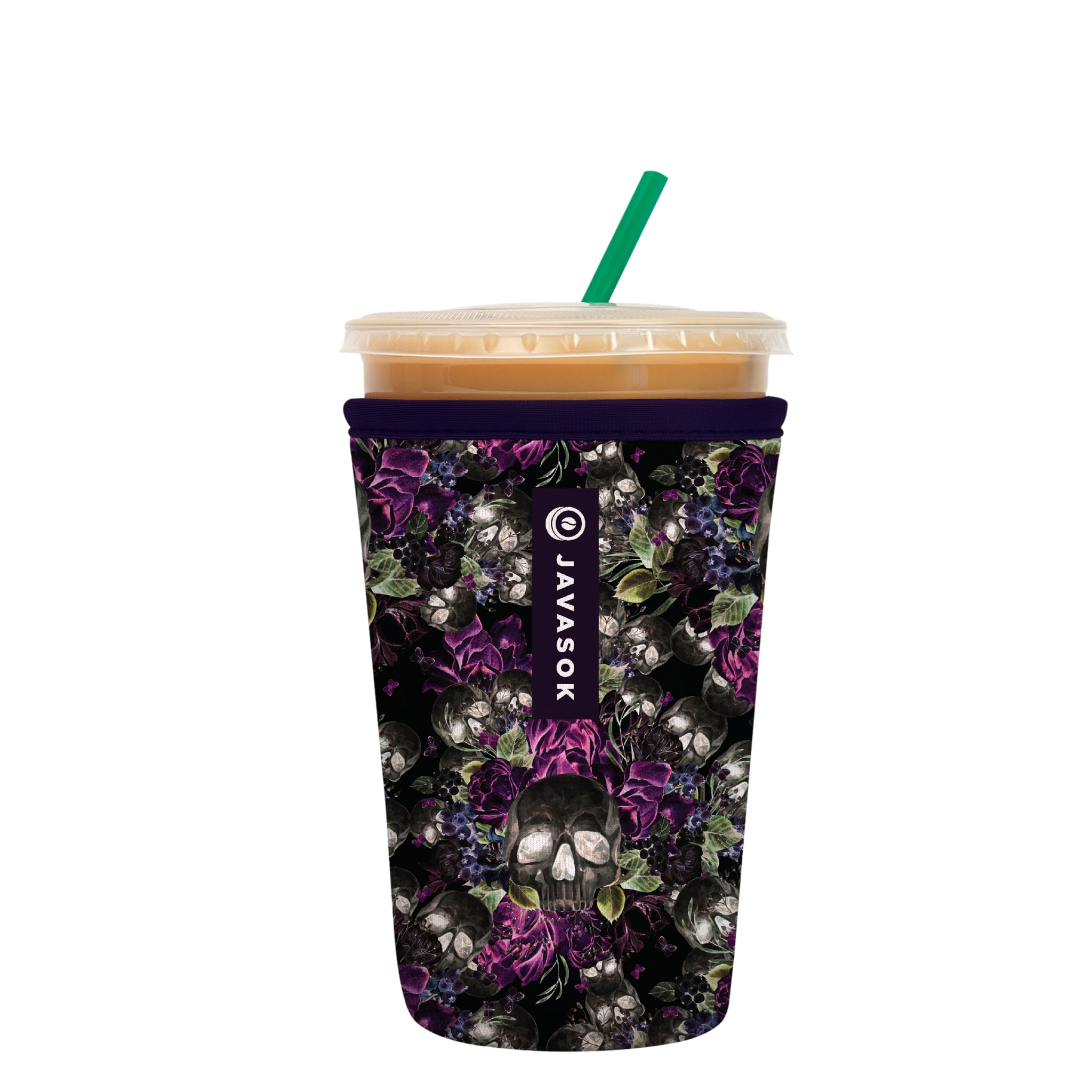 Sok It JavaSok After Dark sleeve, side view, keeps drinks cold and hands dry.