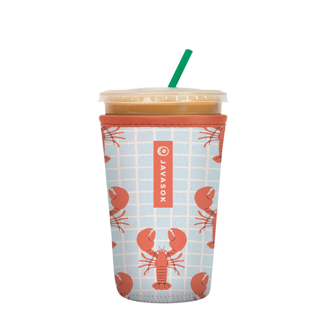 Sok It JavaSok front view shows the insulated sleeve for cold drinks on the go