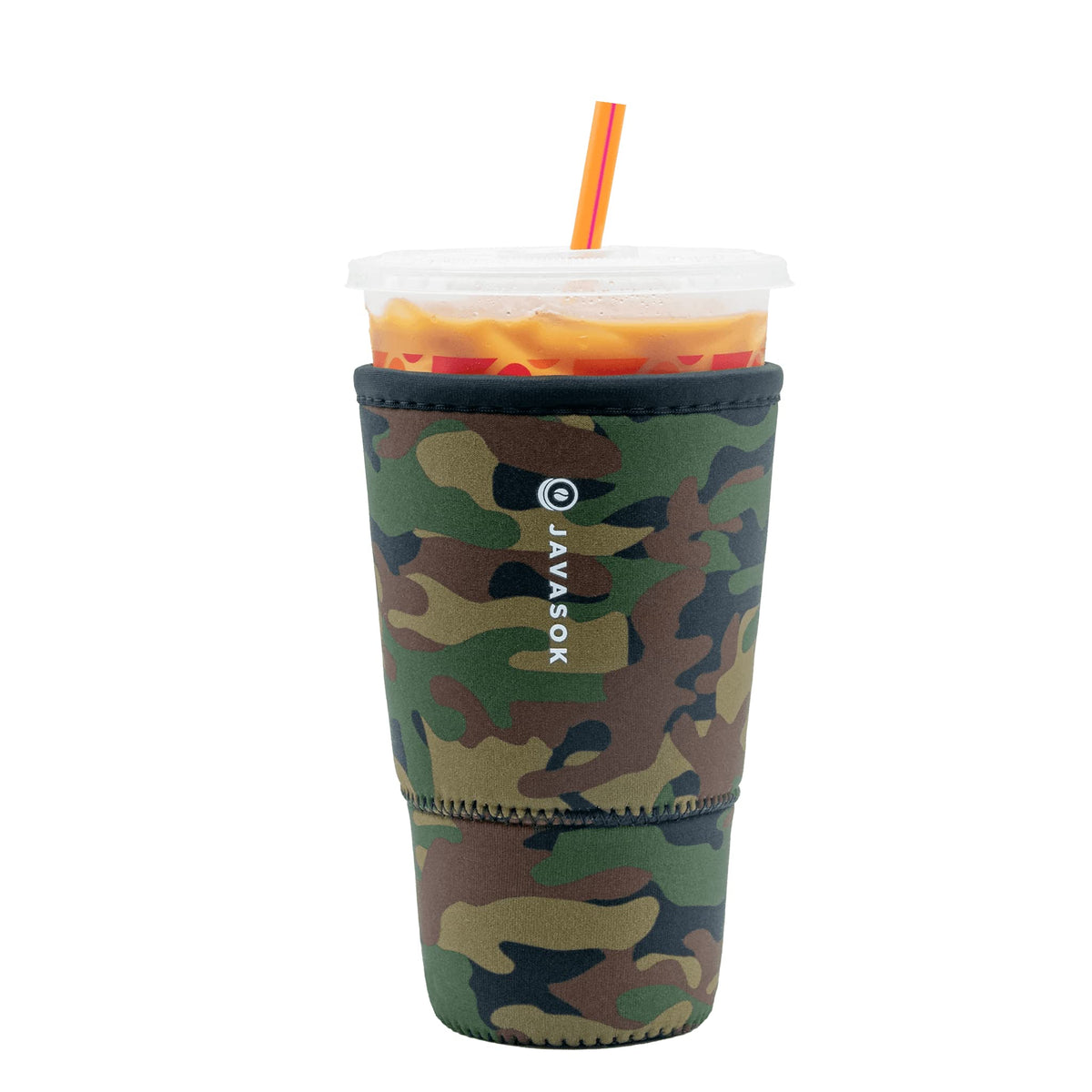 Sok It JavaSok green camo 30-32oz sleeve keeps large drinks cool and hands dry.
