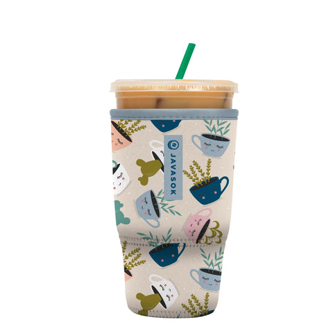 Sok It JavaSok iced coffee sleeve on a bottle keeps drinks cold and hands dry.