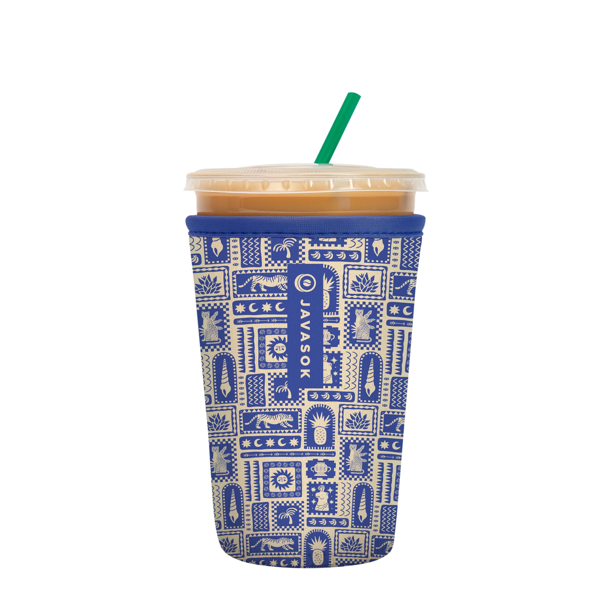 Sok It JavaSok iced coffee sleeve close-up showing insulation and grip.