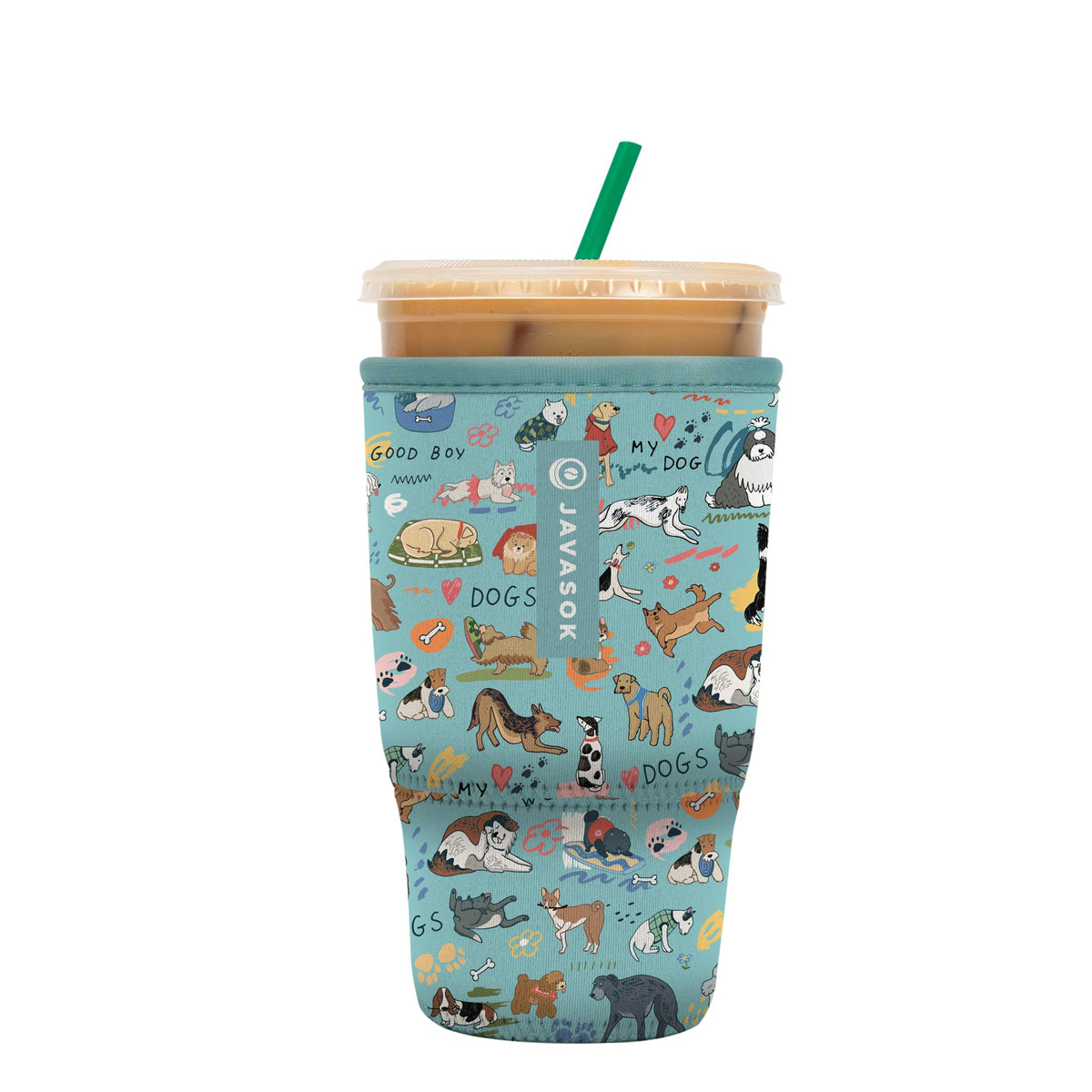 Sok It JavaSok iced coffee sleeve keeps drinks cold and hands comfortable.