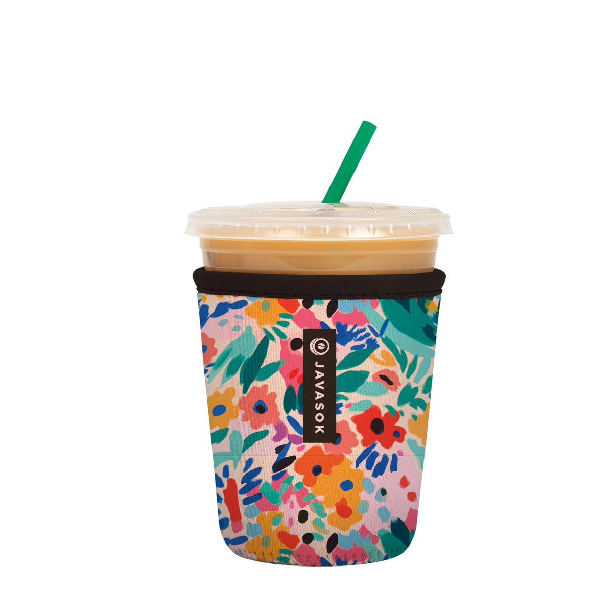 Sok It JavaSok iced coffee sleeve close-up showing insulated design for cold drinks