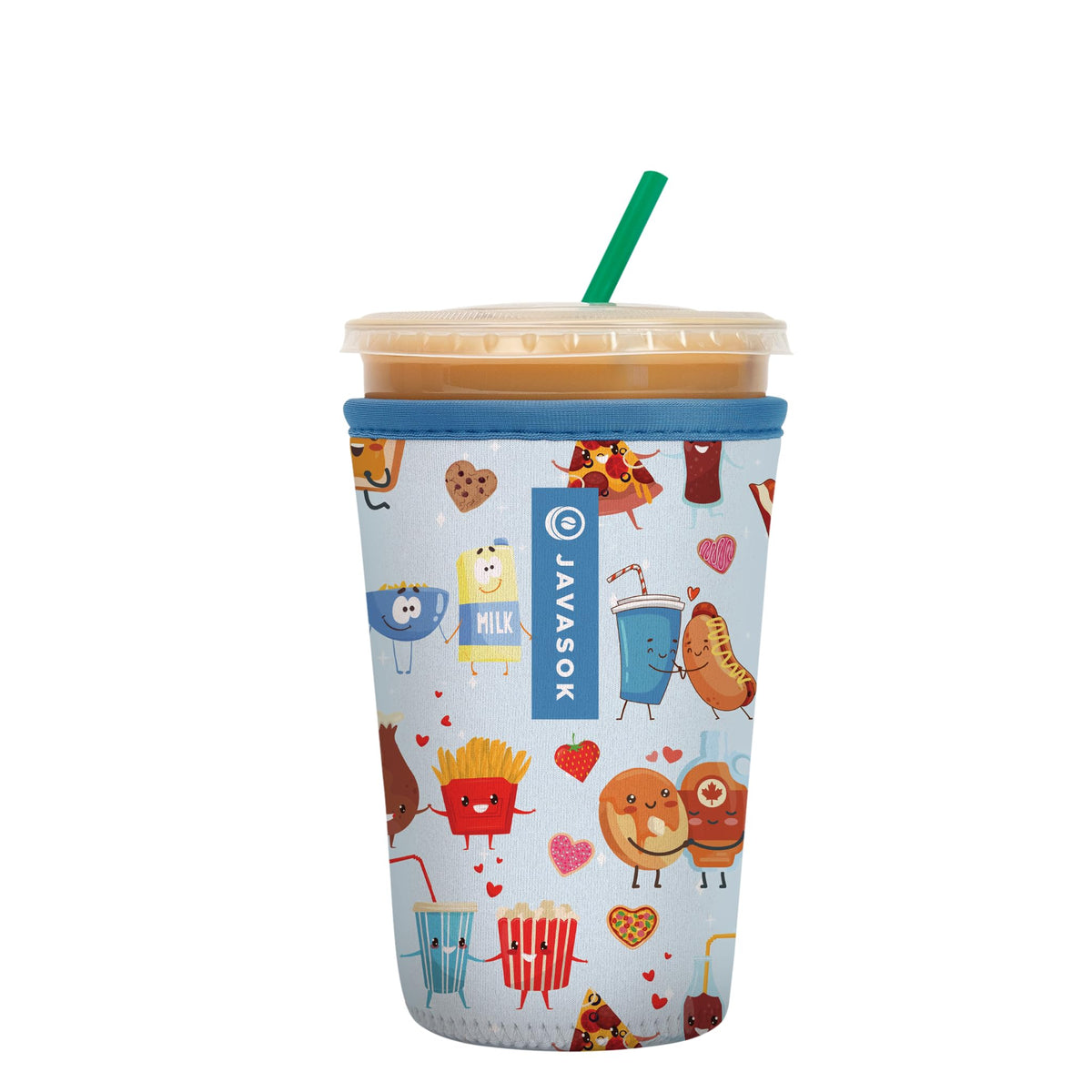 Sok It JavaSok iced coffee sleeve keeps drink cold and hands warm.