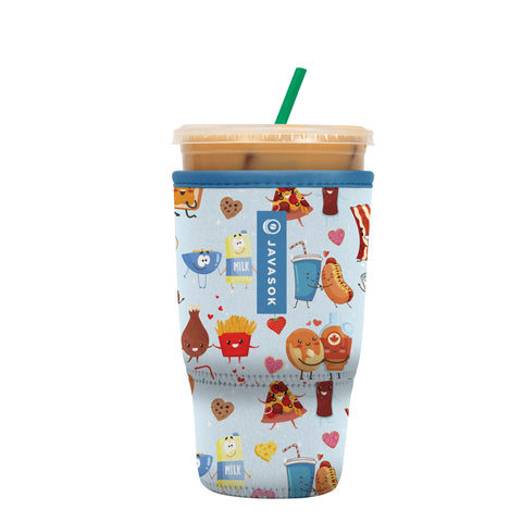 Sok It JavaSok insulated sleeve front view preserves cold drinks.