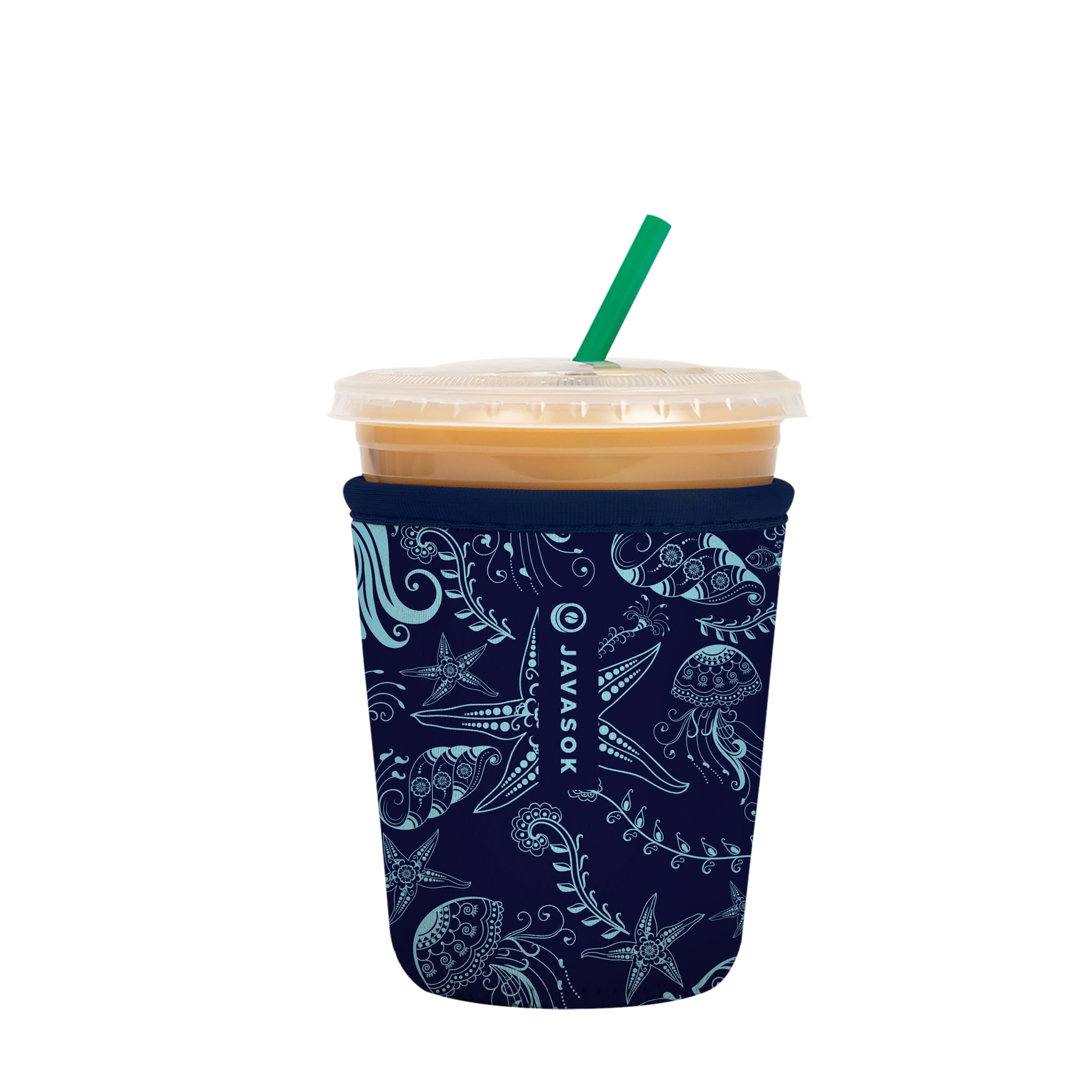 Sok It JavaSok Ocean Oasis sleeve fits 16-20oz drinks for on-the-go cooling