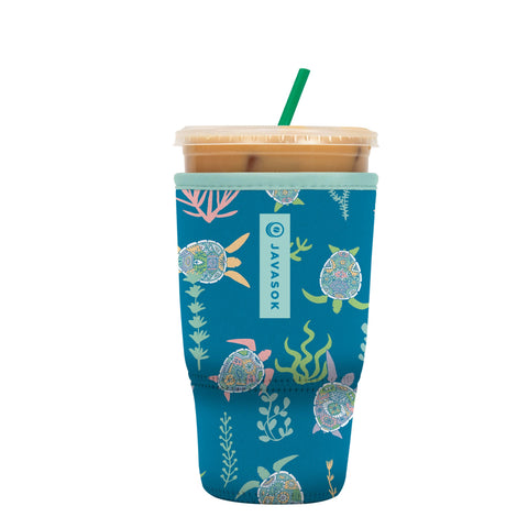 Sok It JavaSok turtle-y awesome sleeve shown from the front, designed for 30-32oz cold drinks.