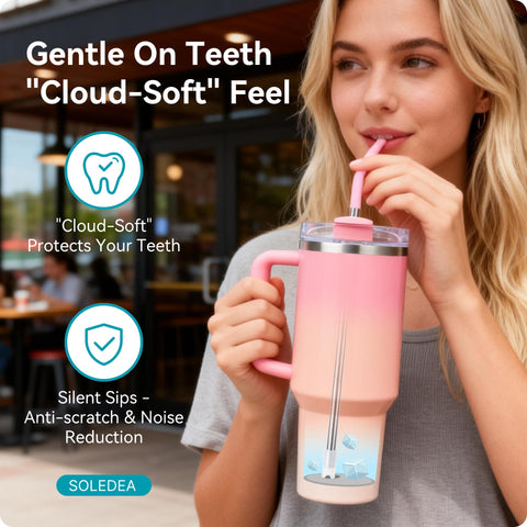 Soledea silicone tip upgrade for lip friendly, cool sipping