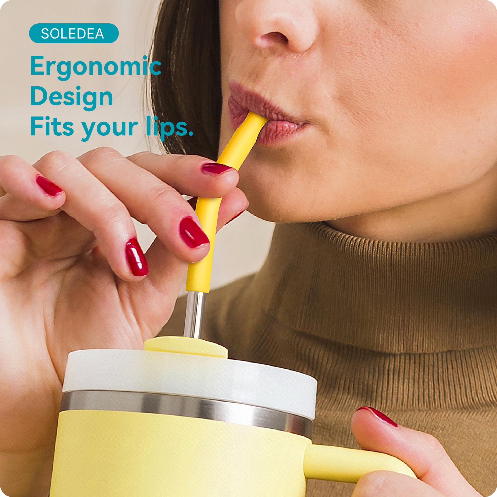 Soledea six straws and two brushes included for convenience