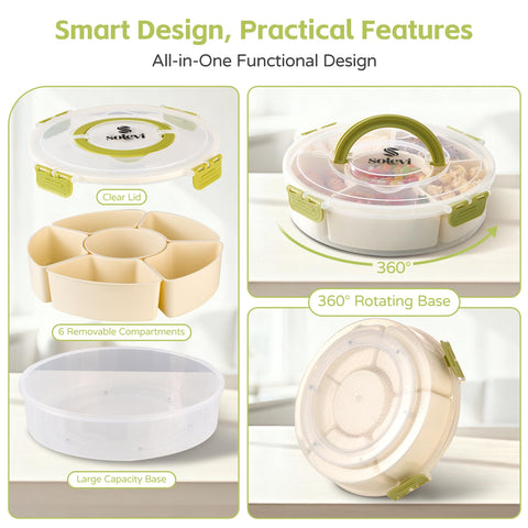 Solevi microwave-safe tray when clips are detached for reheating