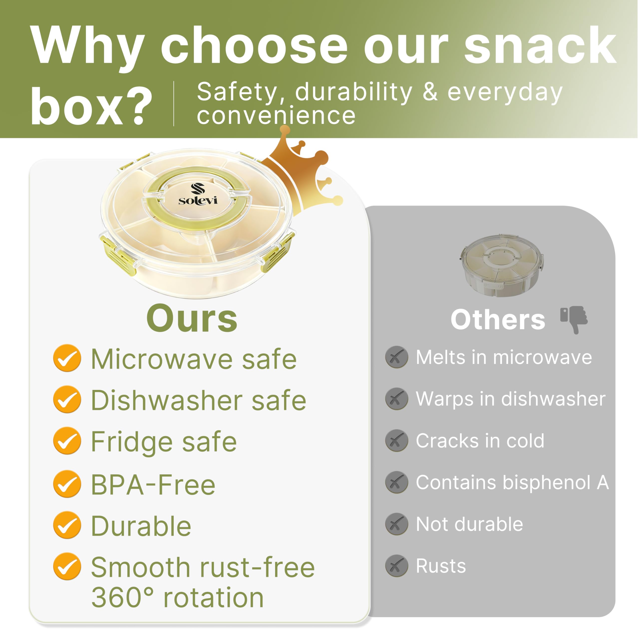 Solevi party-ready snack tray designed for quick setup and sharing