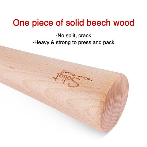 SOLIGT beech wood pounder fits wide-mouth jars for versatile fermentation prep.