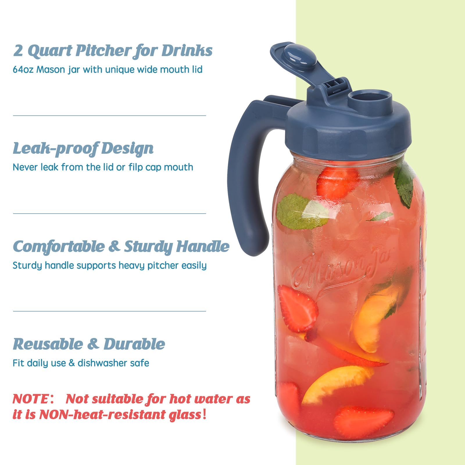Soligt BPA-free durable glass and lid for everyday use.