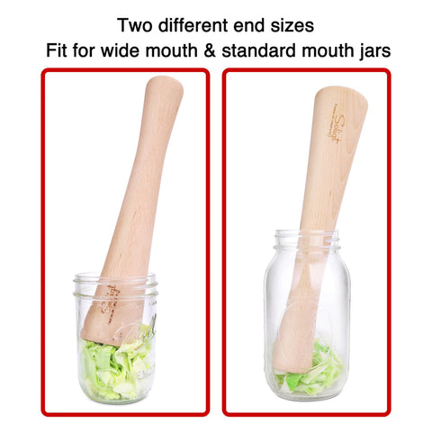 SOLIGT heavy-duty pounding tool facilitates fast, even cabbage compression.