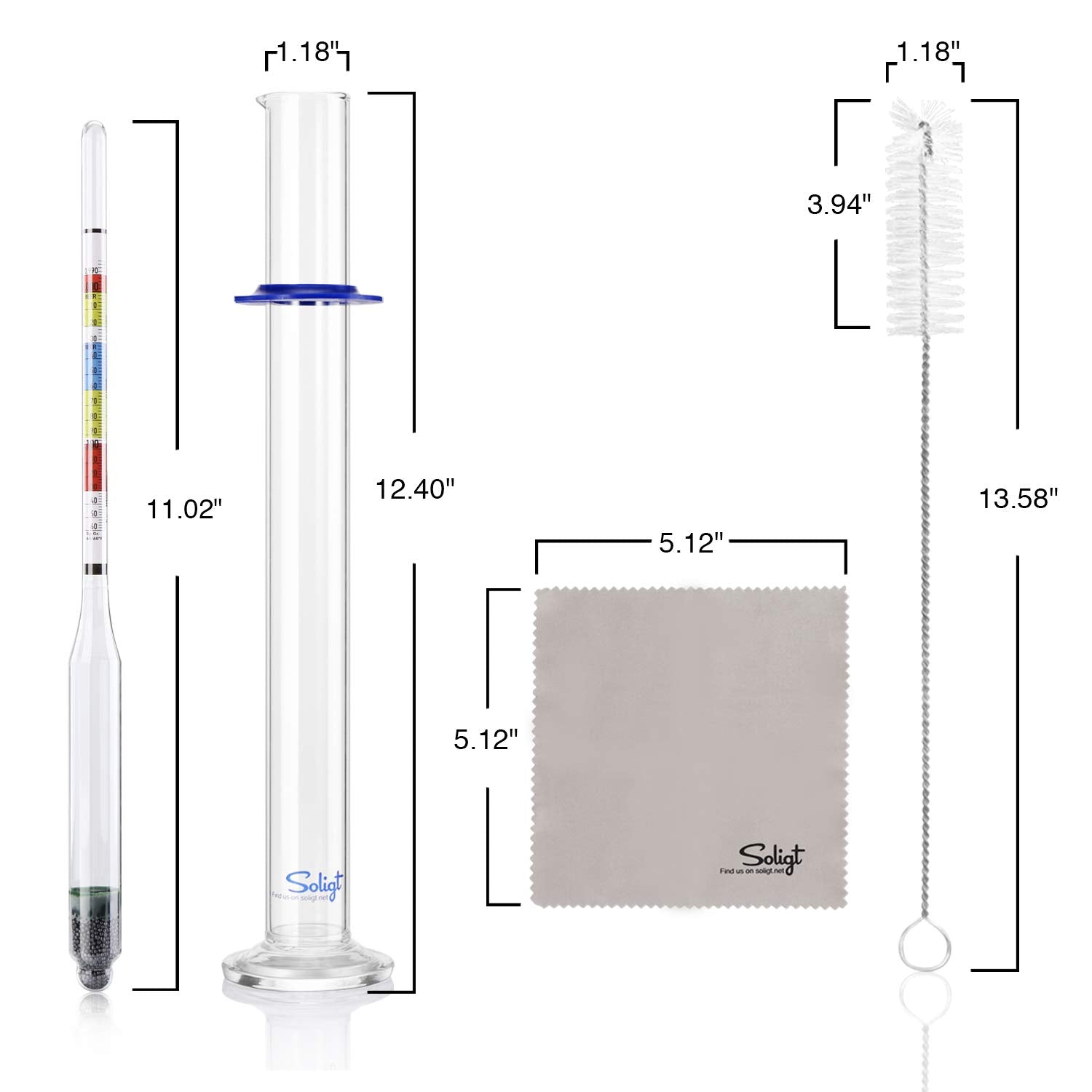 SOLIGT instruction sheet with conversion chart simplifies measurement steps